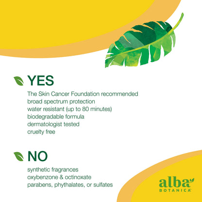 Alba Botanica Sunscreen Lotion, SPF 50, Island Vibe, 3 Oz