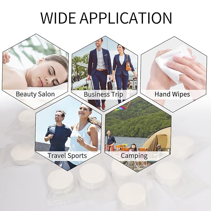 Classycoo Compressed Towel 100 PCS Mini Tablets Disposable Portable Face Towel