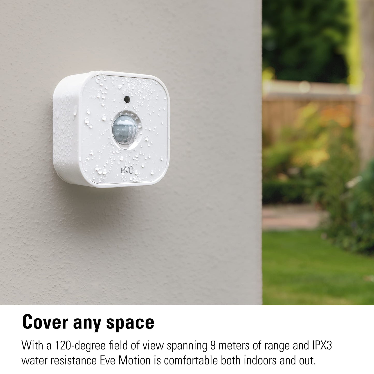 Eve Motion (Matter) – Smart indoor and outdoor motion sensor with light sensor, smart control of devices, Thread, works with Apple Home, Alexa, Google Home, SmartThings, requires Thread Border Router