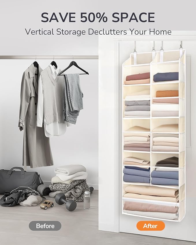 ULG Over the Door Organizer, 5-Tier Extra Large Hanging Storage