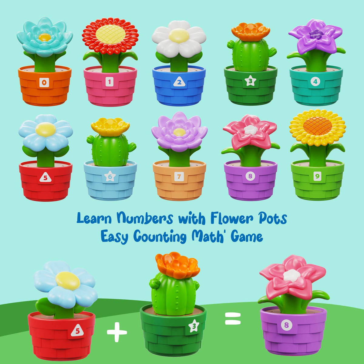 Montessori Flower Garden Building Toy for Toddlers, Kids Gardening Set