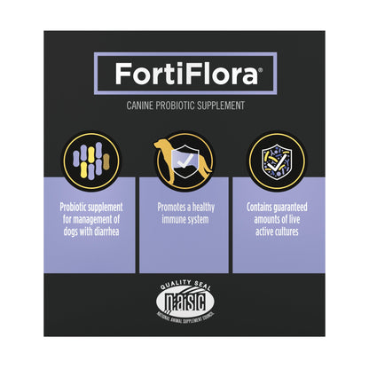 Purina Pro Plan Veterinary Supplements FortiFlora Dog Probiotic Supplement, Canine Nutritional Supplement - 30 ct. Box