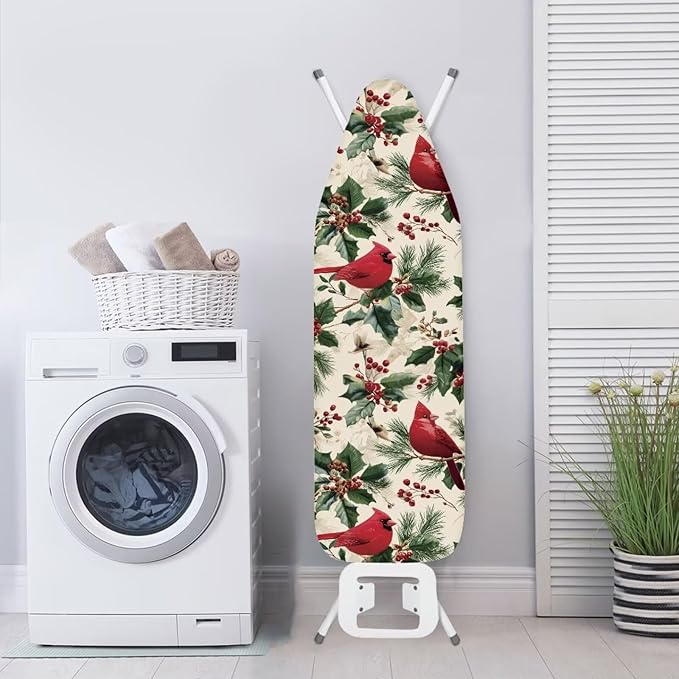 Christmas Birds Ironing Board Cover Cover Heat-Reflective Scorch Resistant Soft
