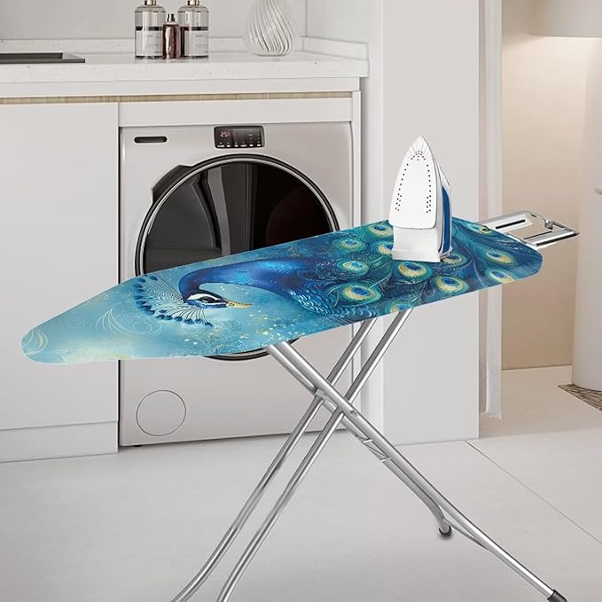 Peacock Ironing Board Cover and Pad 15x54 Inch Standard Iron Board Cover