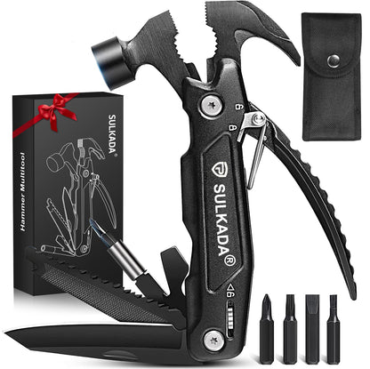 Gifts for men,Multitool Hammer 15 in 1 Camping Accessories Survival Gear,Valentines gifts Unique Brithday Gift Ideas