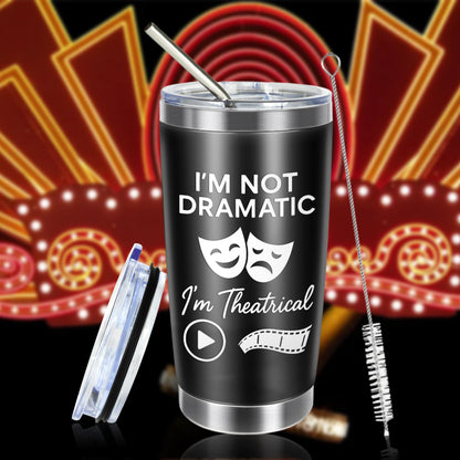 5 Pcs Theater Gifts Set - 20oz Tumblers, Leather Notebook, Pen, Socks, Keychain,Musical Actor Broadway Ideal for Theater Lovers, Drama Students, Performers, Directors,Gifts for Graduation, Birthday