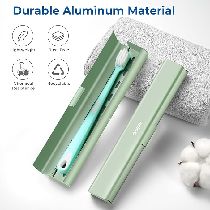 Aluminum Toothbrush Travel Case, Portable Travel Toothbrush Holder, Durable