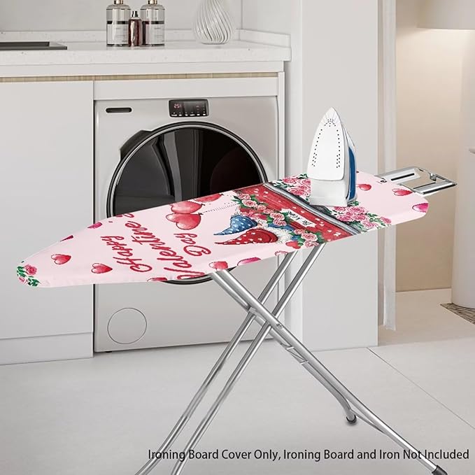 Gnome Ironing Board Cover Love Heart Standard Size 15 x 54 Stain Resistant