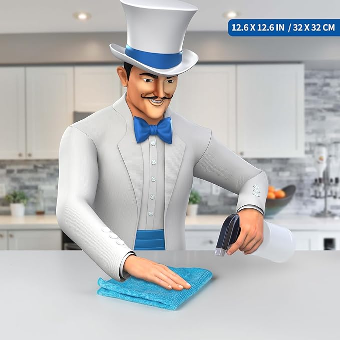 MR.SIGA Microfiber Cleaning Cloth, Size:12.6" x 12.6"
