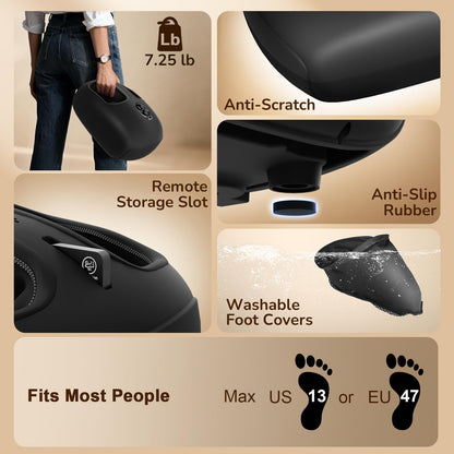 Shiatsu Foot Massager Machine with Heat : Deep Kneading Foot Massager with Vibration & Compression for Plantar Fasciitis & Neuropathy - for Women & Men,Relax for Home Office Use (Black)