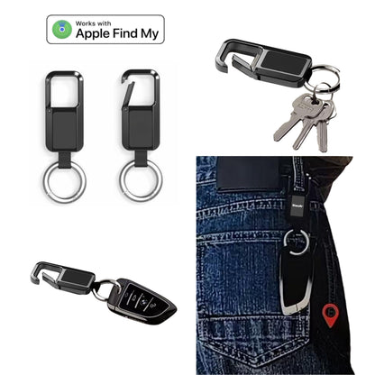 KeyTrack Pro Keychain with Smart Tracker, Men's Keychain Works with Find My App, Heavy Duty Car Key Chains Fob Carabiner, Key Finder GPS Tracker