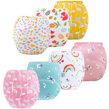JackLoveBriefs Potty Training Pants for Girls, Learning Designs Training Underwear Pants 2-3T, 7 Packs