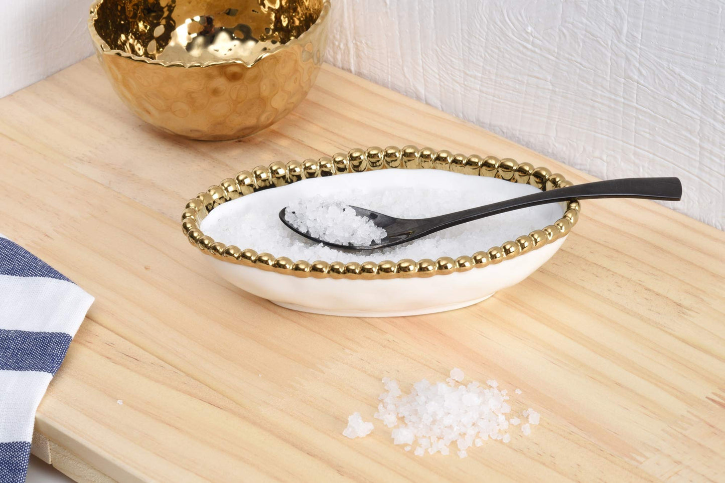 Pampa Bay Golden Salerno Long Condiment Bowl