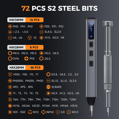 UF-TOOLS Mini Electric Screwdriver, 83 in 1 Cordless Rechargeable Small Power Screwdriver Set with 72 Bits, Led Light and Magnetic Mat, Professional Repair Tool for Phone Watch Camera Laptop PC