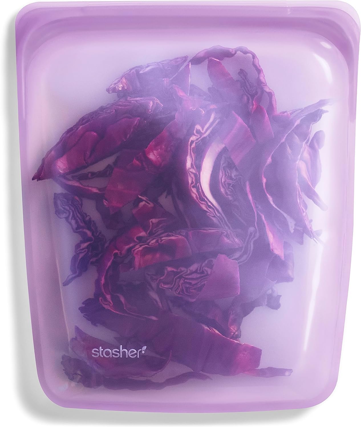 Stasher Premium Silicone Reusable Food Storage Half Gallon Bag, Clear, Microwave, Sous Vide, Dishwasher, Oven and Freezer Safe, BPA Free, Leak-free, Eco-friendly, 64 Oz