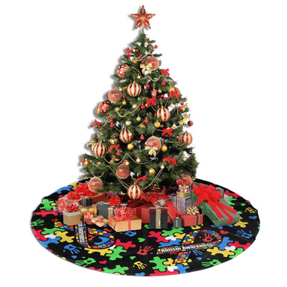 Autism Awareness Tree Skirt Christmas Tree Ornaments Tree Skirt for Christmas Decoration 30"