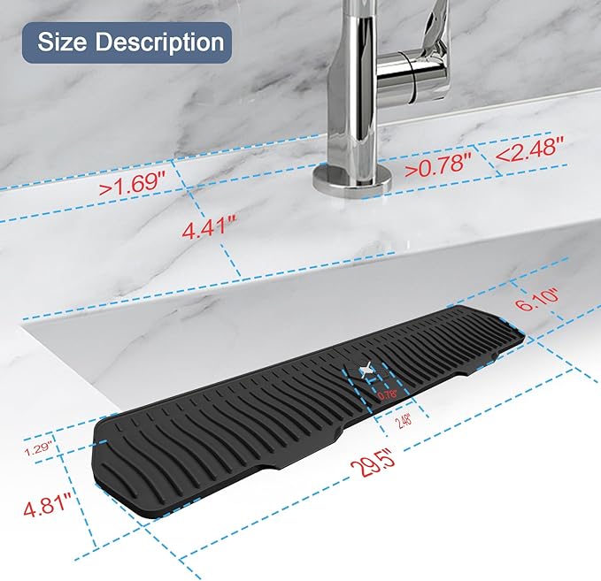 Faucet Guard - 90 Foldable Draining Mat