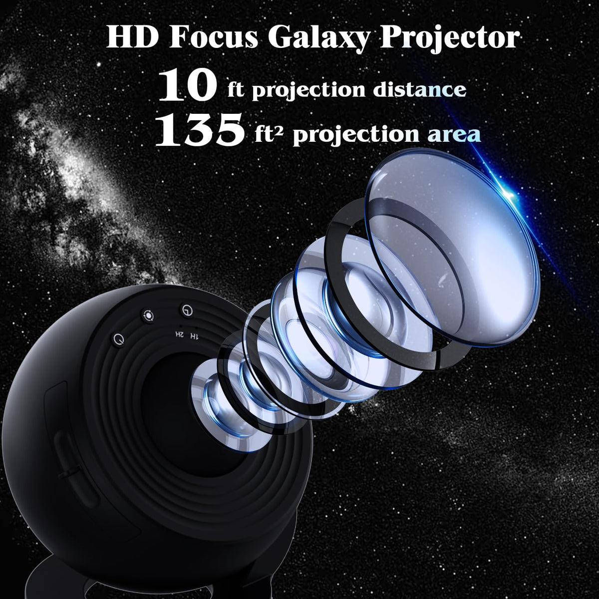 Galaxy Projector for Bedroom,13 in 1 Planetarium Star Projector with Solar System & Constellation,Ceiling Night Light with Timer,LED Space Galaxy Lamp Bedroom Room Decor for Adults Kids