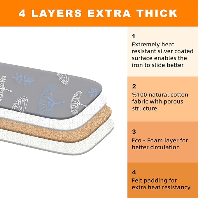 Ironing Board Cover 15x54 Inch- Standard Cotton Cover
