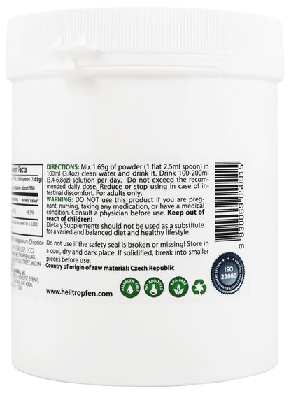 2 Pounds / 907 g Magnesium Chloride Powder | Hexahydrate | Pharmaceutical Grade Ingredients | Crystal Powder | Pure Ph. EUR., BP, USP, 100% - Muscle Pain Relief | Heiltropfen®
