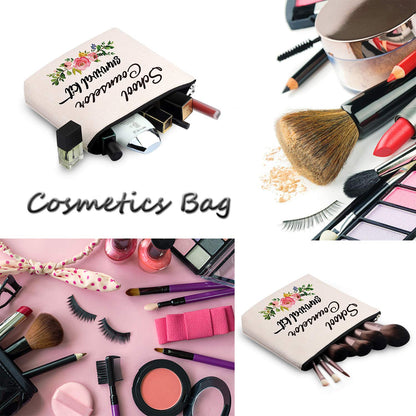 Generic WCGXKO School Counselor Gift Counselor Survival Kit Portable Travel Accessories Toiletry Bag Makeup Bag Talk Less Smile More