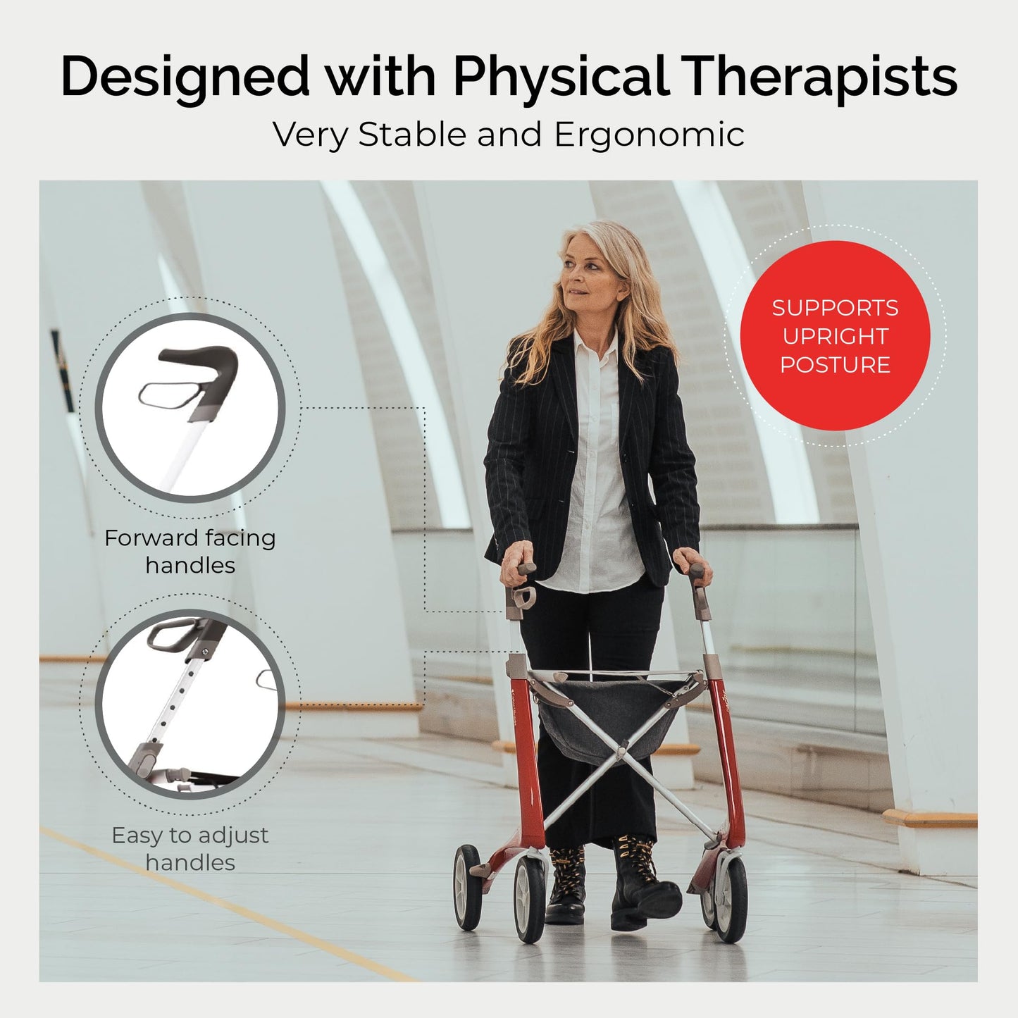 byACRE Carbon Ultralight Rollator - World's Lightest Carbon Rollator - Only 10.6 lbs/for Indoor and Outdoor Use/Foldable and Easy to Travel with (British Racing Green, Wide Track)
