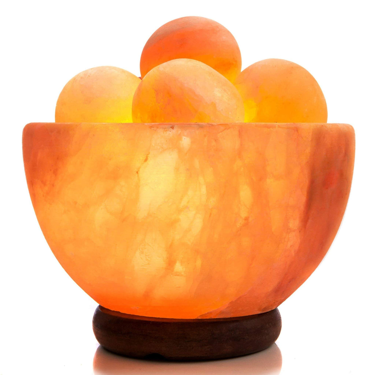 UMAID Himalayan Salt Lamp Bowl with 6 Massage Balls, Mothers Day Gifts for Mom, Dimmable Pink Rock Salt Lamp Light, Unique Home Decor for Bedroom, Spa Relaxation & Meditation