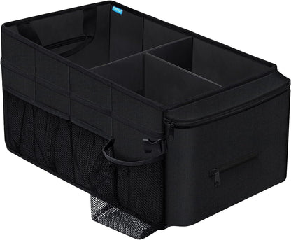 Car Organiser- Car Seat Organiser for Front Seat Back Seat Between Seats, Car Storage Organiser for Kids with Multi- Pockets, Car Organisers and Storage, Adjustable Dividers(Black)