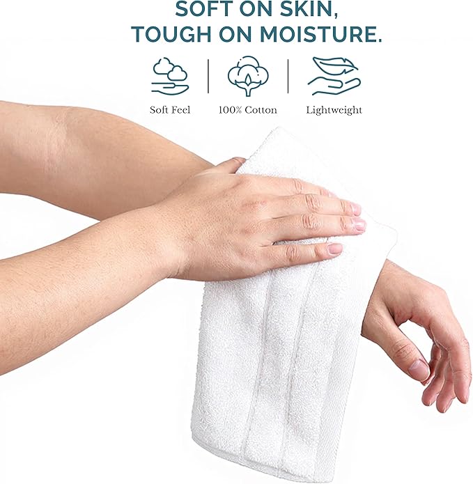 Casa Platino White Washcloths 6 Pack