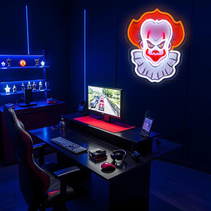 OIZEGO Clown Neon Signs for Wall Decor Neon Lights for Bedroom Led Business Signs Suitable for Man Cave Bar Pub Restaurant Art