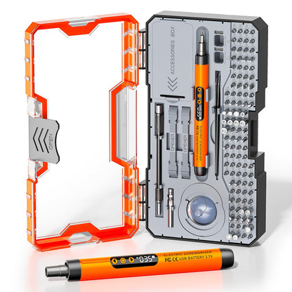 ANVANNA 120-IN-1 Mini Electric Screwdriver Set is a comprehensive electric precision tool kit designed for electronics repair and assembly tasks
