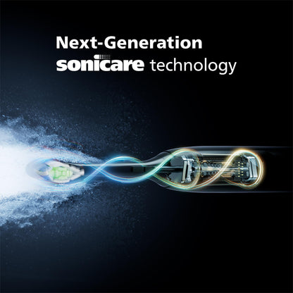 Philips Sonicare 5300 Electric Toothbrush, Sonic Toothbrush with 2 Intensity Levels, Pressure Alert, EasyStart, SmarTimer and BrushPacer, Black, Model HX7101/01 [New Technology]