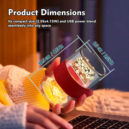 PARYRAY Happy Birthday Light for Table 3D Rose Flip LED Night Lights Color Changing Dimmable USB-C Input Rechargeable Touch Control Birthday Gift Lamps for Women Wife Mom Daughter