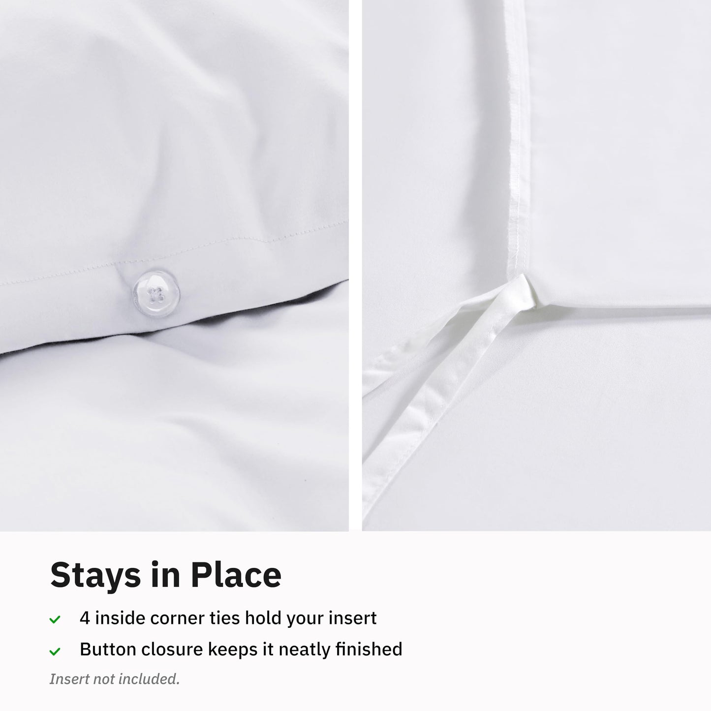California Design Den 3 Pc White King Duvet Cover Set - Winner Good Housekeeping Best Bedding Awards 2025, 400 Thread Count Sateen, 100% Cotton Duvet Cover Set, Button Closure, Corner Ties - White