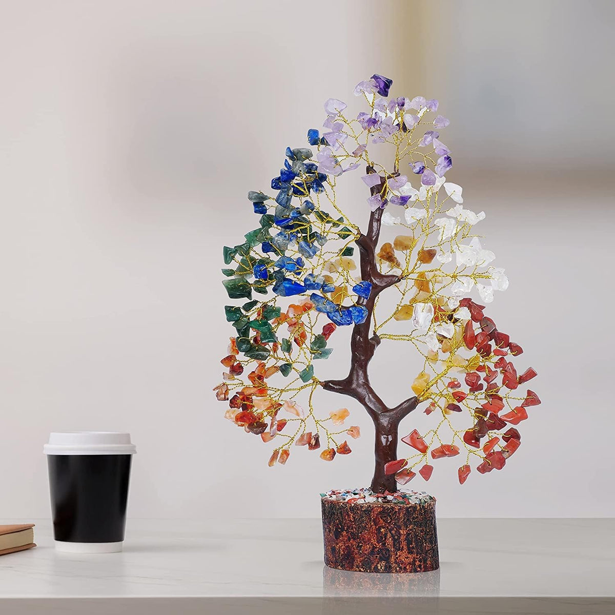 YATSKIA 7 Chakra Tree of Life - Crystals and Healing Stones | Birthday Gifts for Women | Crystal Tree for Positive Energy | Home Office Decor | Spiritual Gifts for Women