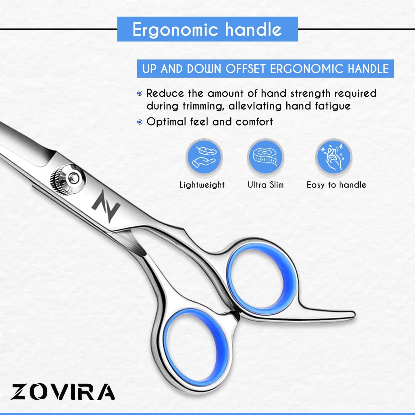 Dog Grooming Scissors Set, Pet Cat Hair Cutting Trimming Scissors - Straight with Leather Pouch – Stainless Steel (Pet Scissor Set)