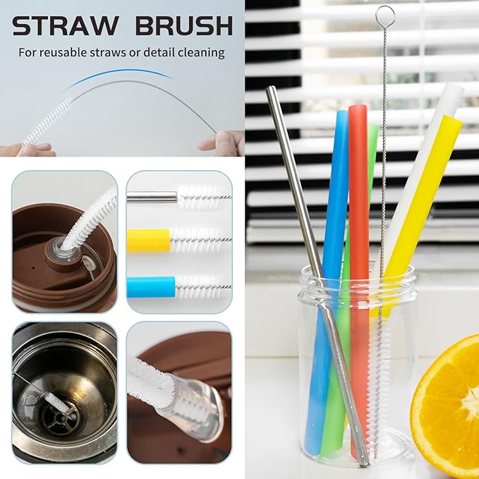 Living and Giving 3Pcs Set of Bottle Brush Flexible Cleaning Brushes Kitchen