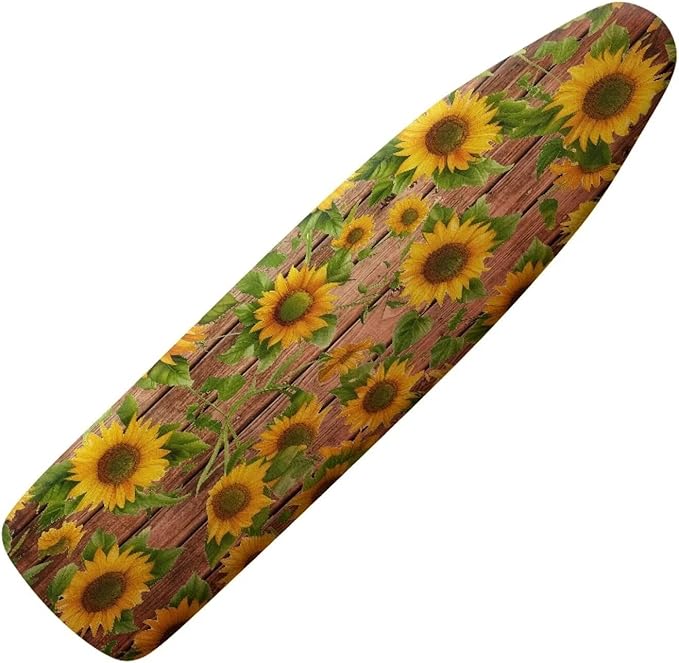 Sunflower Ironing Board Cover, Heavy Duty Padded Standard Size, Resist