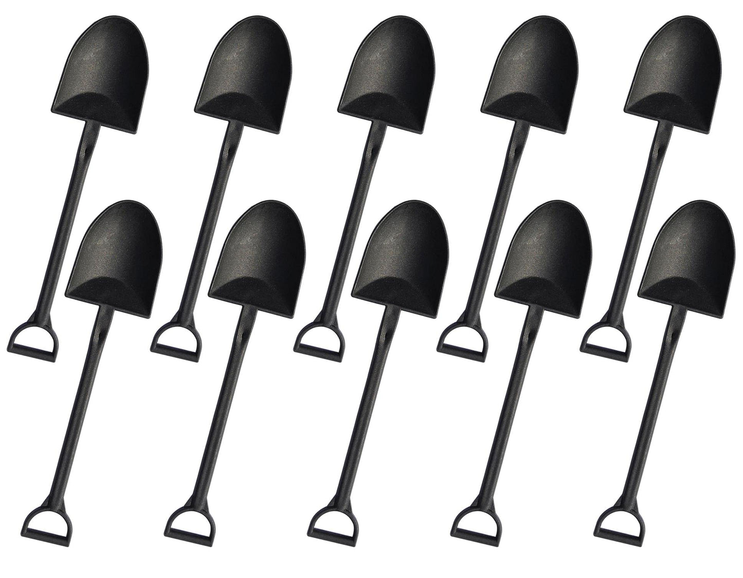 OaaXbbECco Novelty Mini Shovel Shape Spoons Cute Disposable Plastic Dessert Spoons (50)