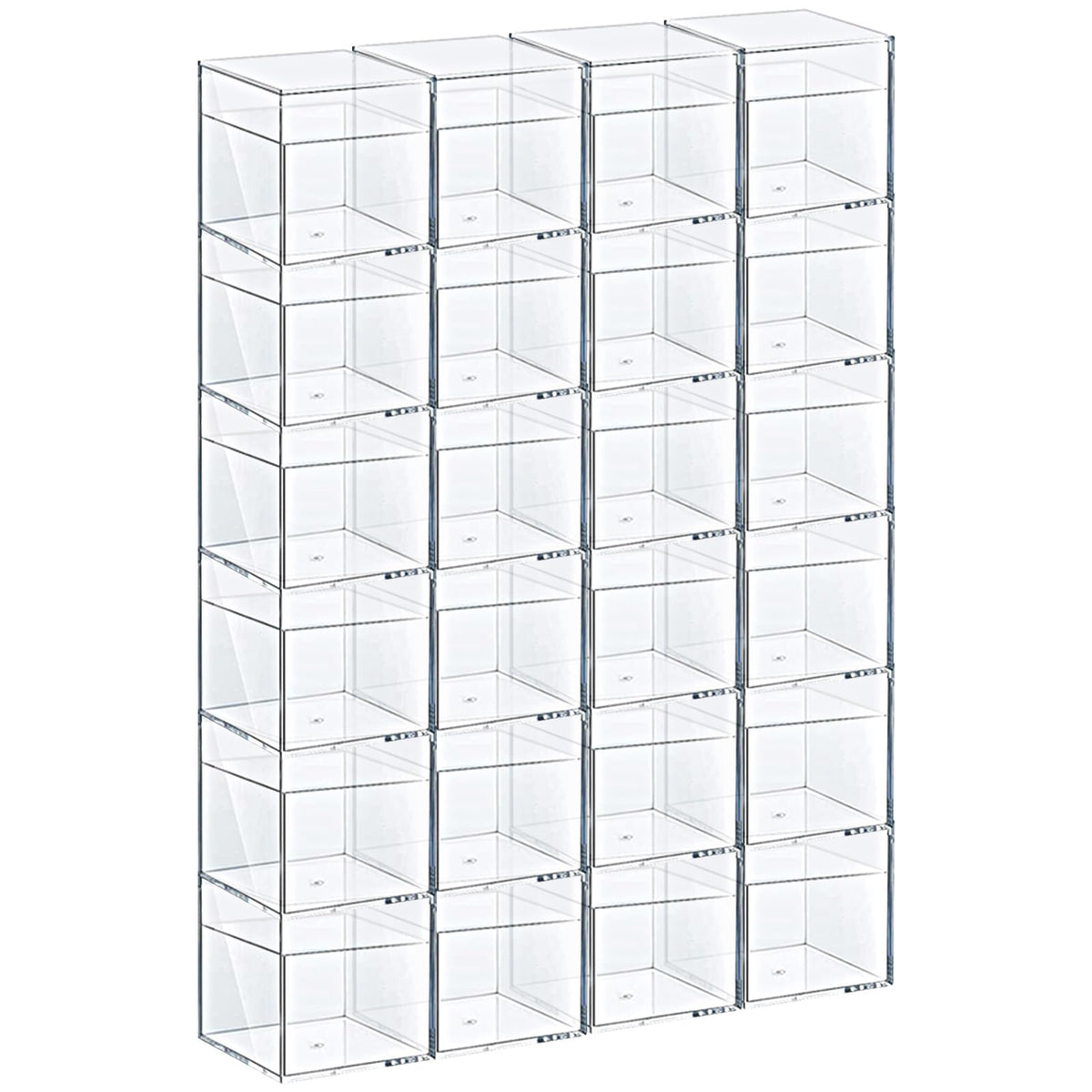 LIDSCURA 24 Pack 2''x2''x2'' Acrylic Box with Lids for Storage Display, Acrylic Cube Containers for Halloween Storage, Christmas Ornaments, for Candy Pill, Tiny Jewelry, Cosmetics, Party Favor