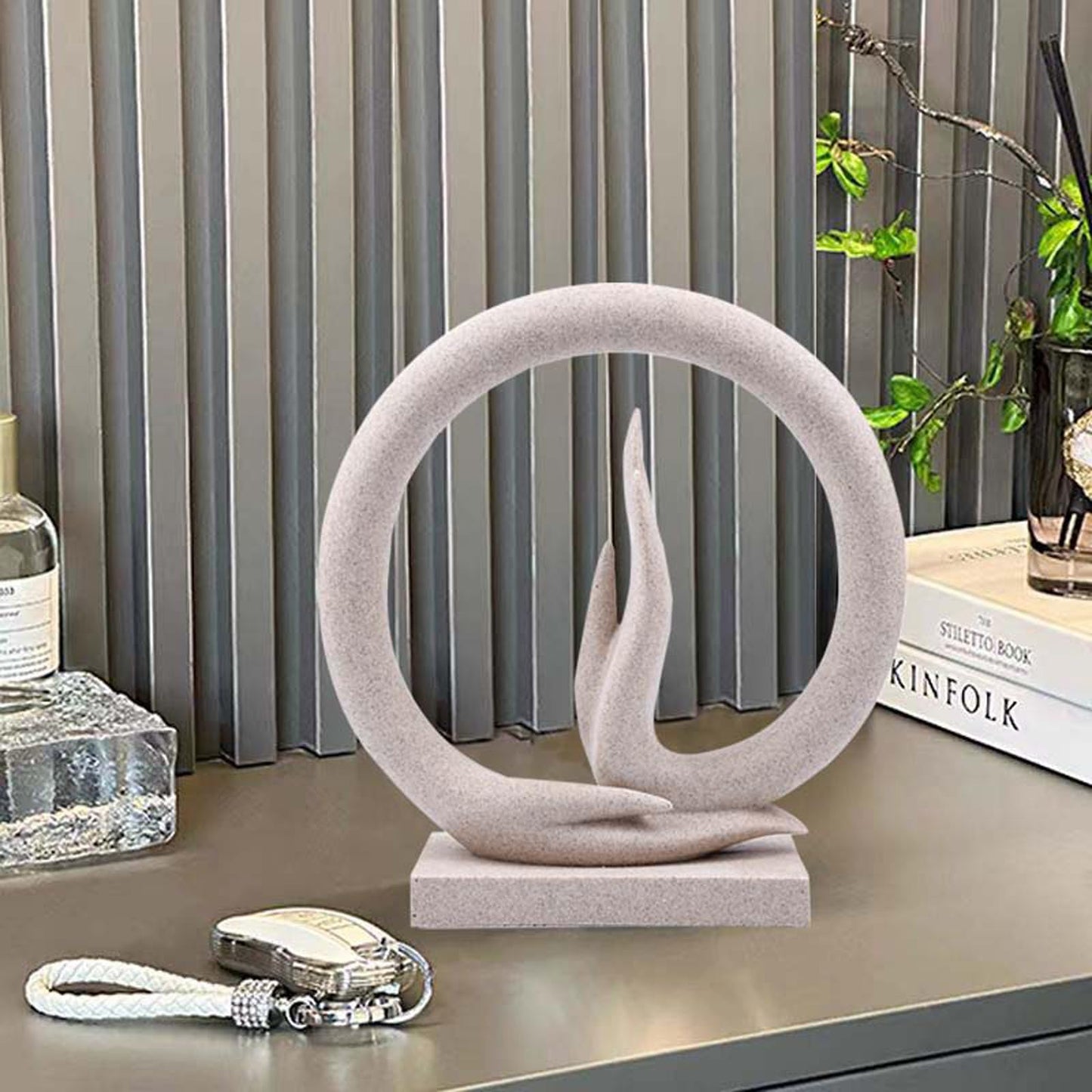 Carefree Fish Desert Sandstone Buddha Hand Statue Yoga Decor The Art of Minimalism Valuable Collection (Solid 6.6 Pounds)