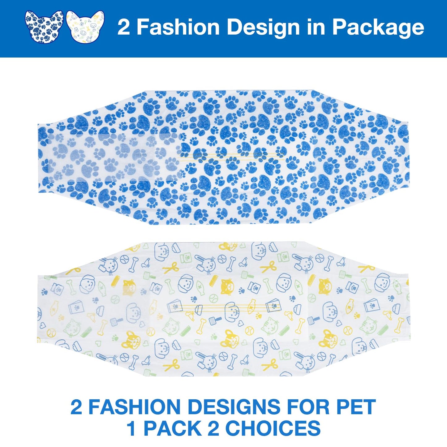 Dono Disposable Dog Nappies Male, 20 Pcs, Wetness Indicator, Male Dog Wraps, Dog Belly Bands, Super Absorbent, Leak-Proof, Incontinence, Excitable Urination, Heat, Marking Issues, M