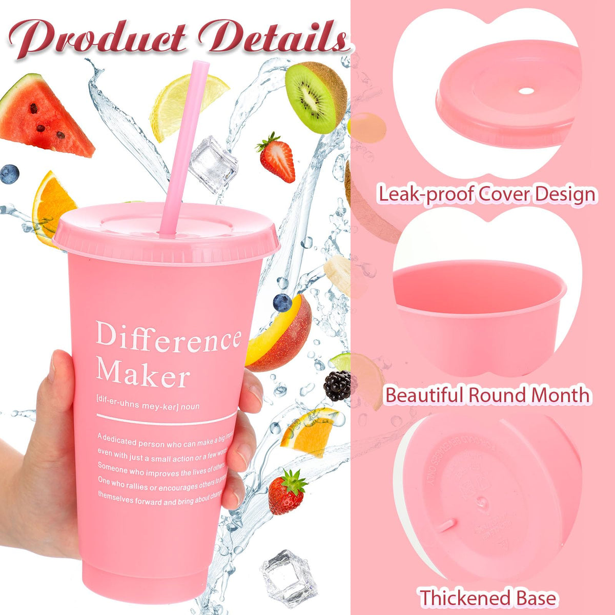 Marspark 10 Sets Difference Maker Gifts for Women Men, Employee Appreciation Gifts Bulk Inspirational Thank You Cup Motivational Notebooks with Pen for Team Teacher Coworker Office (Colorful)