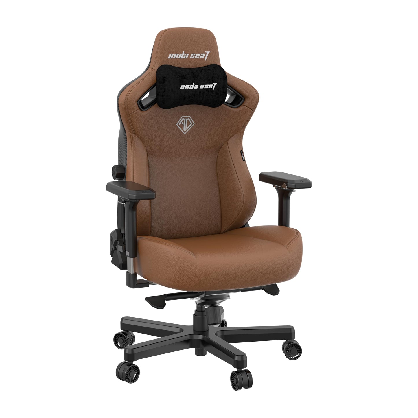 Anda Seat Kaiser 3 XL Gaming Chairs for Adults - Ergonomic Brown PVC Leather Gaming Chair with Lumbar Support, Comfortable Office Seat with Neck Support - Heavy Duty Wide Gamer Seat