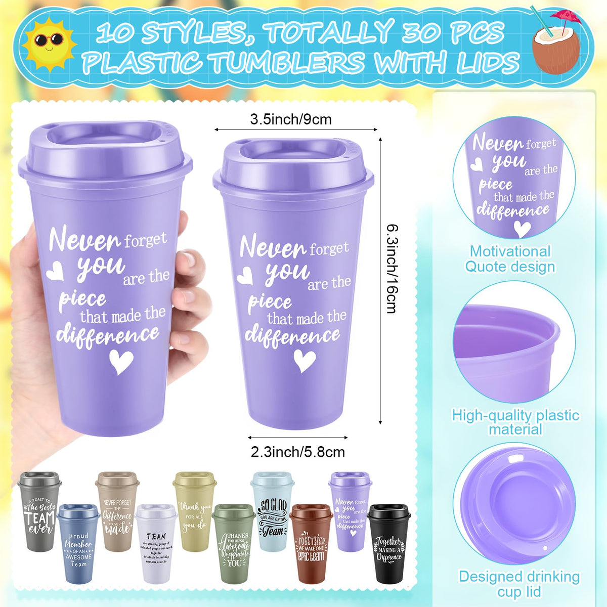 Teenyyou 90 Pcs Employee Appreciation Gift Set, 16oz Tumbler with Lid Notebook Pen Bulk Thank You Gift Holiday Party Favor for Office Coworker Teacher Staff Team (Dark Color,Elegant Style)
