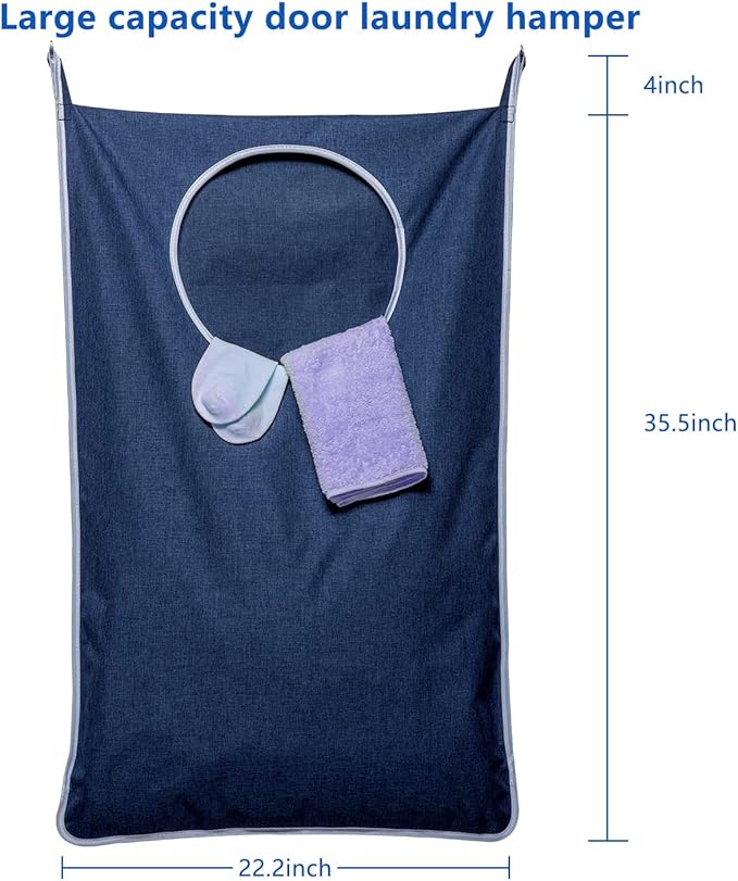 KEEPJOY 2 Pack Large Hanging Laundry Hamper Bag, 35x21.6 Inch Oversized Clothes