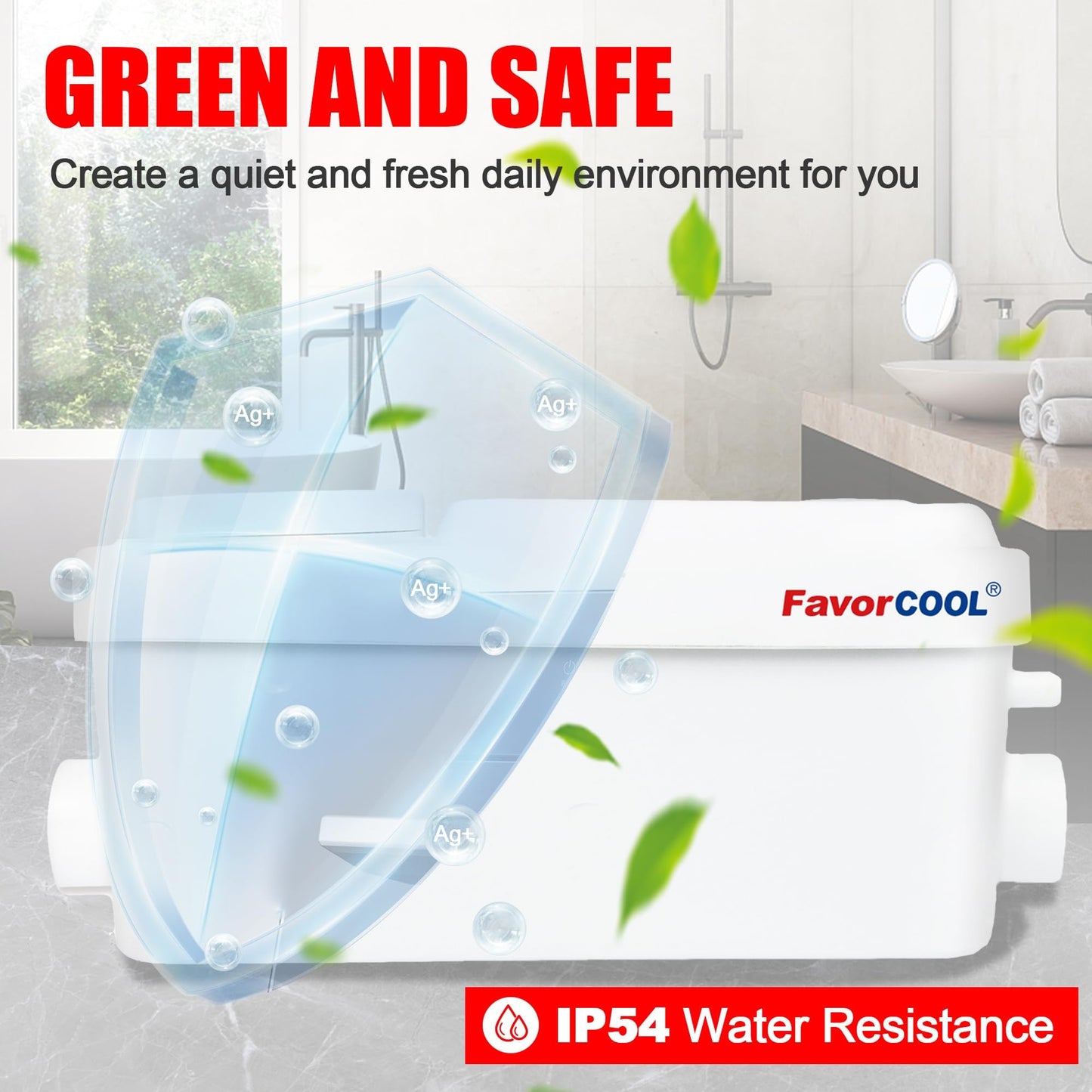 300W Macerator Pump, Sink Sewerage Pump 5100 L/h Flow, 22 ft/6.7 m Head, Sewage Pump for Basement, Kitchen, Sink, Shower, Bathtub, Laundry Waste Water Disposal Upflush Machine
