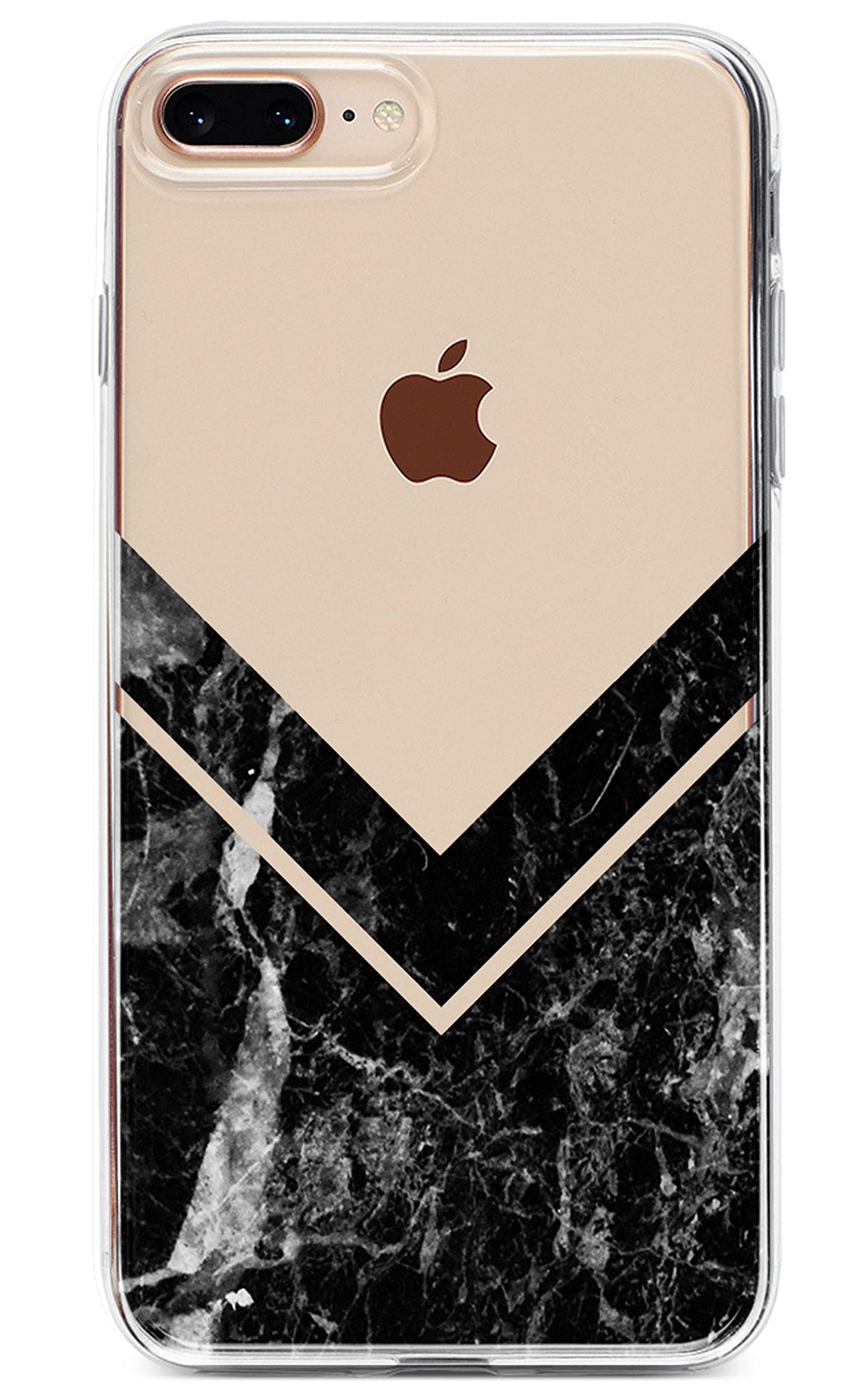 Casely iPhone 6/7/8 Plus Case | Stepping Up | Geo Rose Gold Marble | Classic Ultra Slim Design