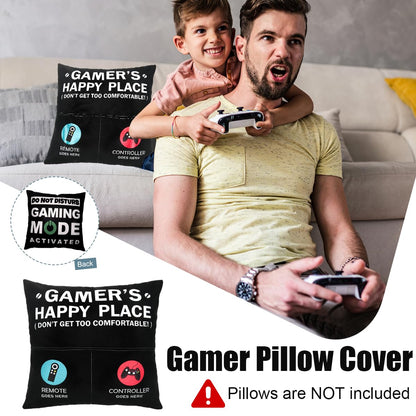 Easter Basket Stuffers Essentials Gamer Gifts for Men Boyfriend Teenage Boy Birthday Gifts Box Year Old Kids Son Game Room Decor Christmas Gaming Gift for Him Man Video Game Lover Gamer Tumbler+Pillow