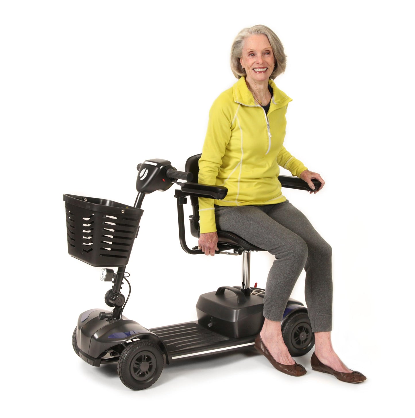 Journey Adventure Mobility Scooter – Lightweight Electric Motorized Travel Scooter for Adults & Seniors – Heavy Duty 300 Lb Weight Capacity – Blue